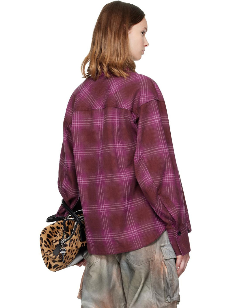 checked curved-hem shirt 3
