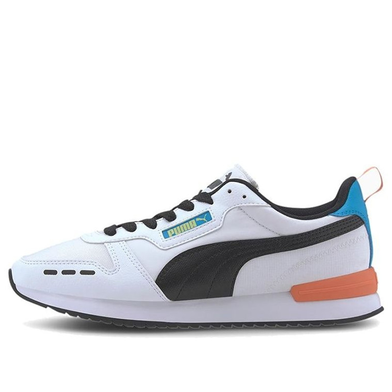 PUMA R78 네온 낮은 실행 신발 블랙 / 오렌지 / 화이트 373203-02 - 1