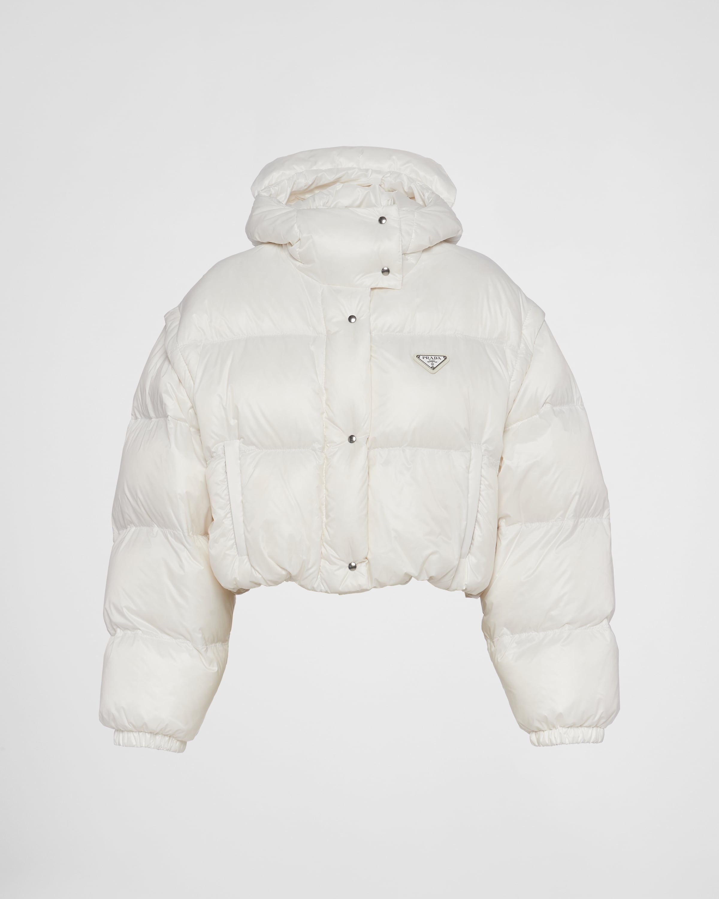 Prada Re-Nylon convertible cropped down jacket | REVERSIBLE