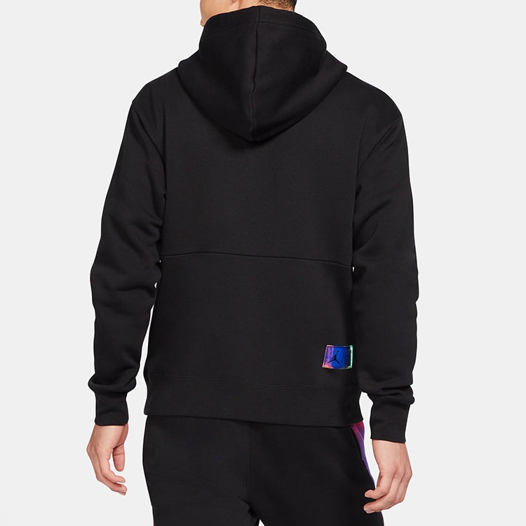 Air Jordan Paris Saint-Germain Printing Fleece Pullover Black CZ0816-010 - 6