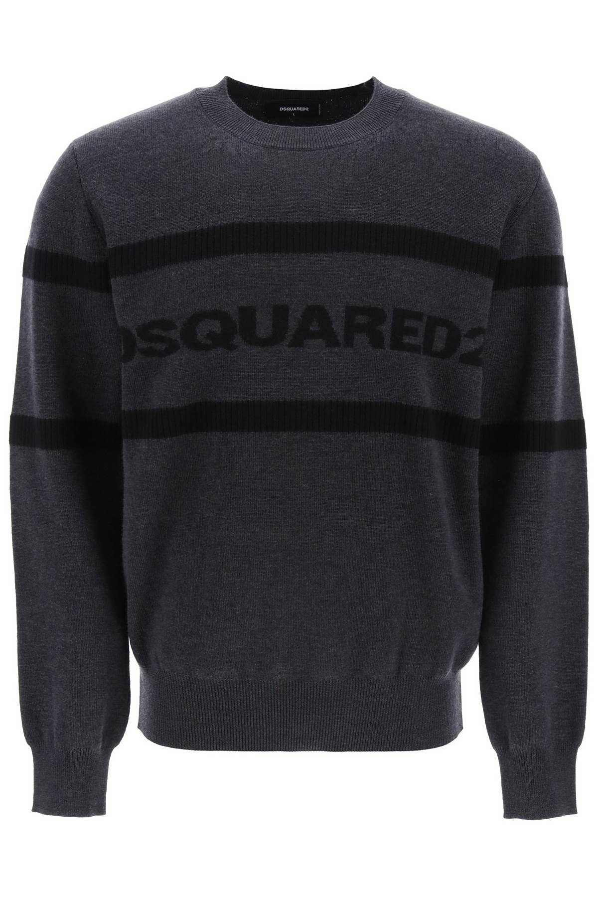 JACQUARD LOGO LETTERING SWEATER - 6