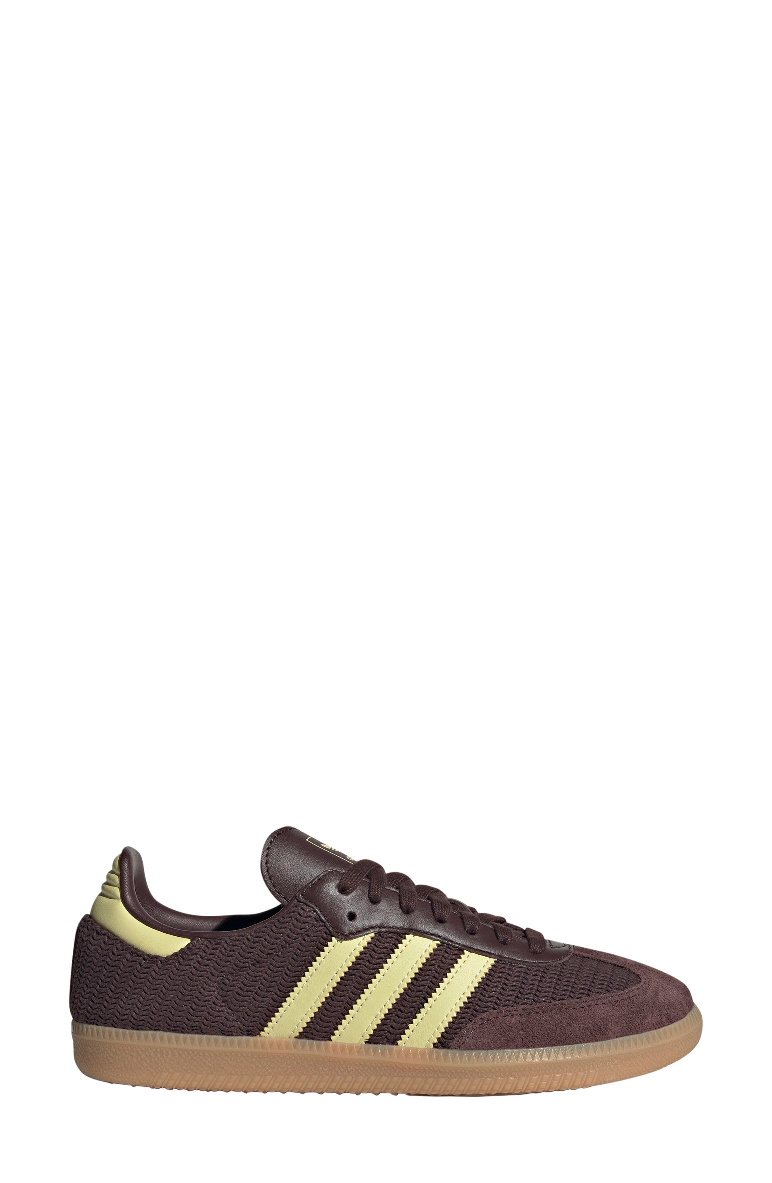 adidas Samba OG Sneaker in Brown/Powder Yellow/Gum at Nordstrom - 3