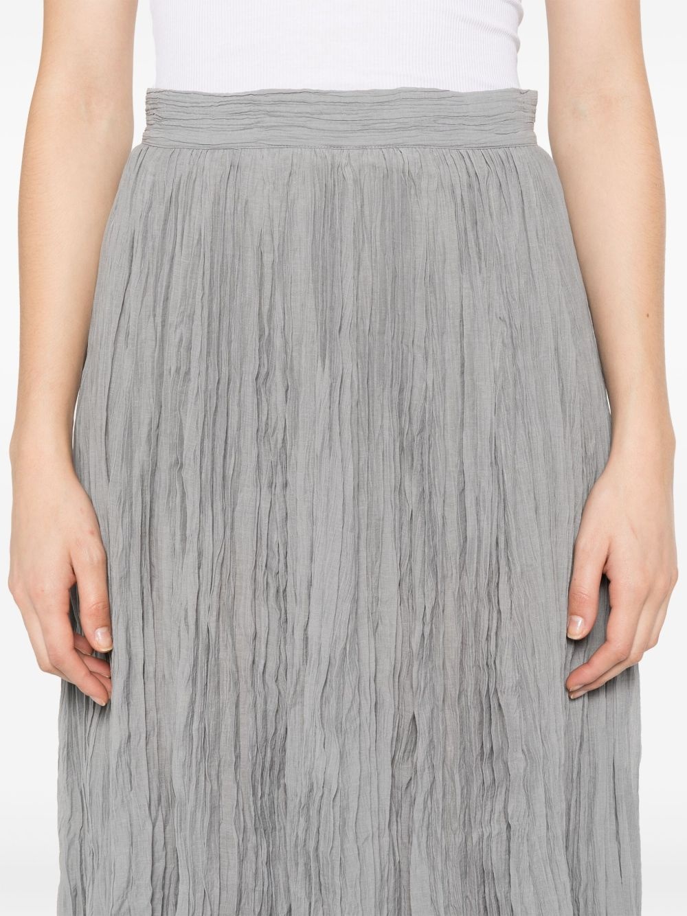 crinkled plissé skirt - 5