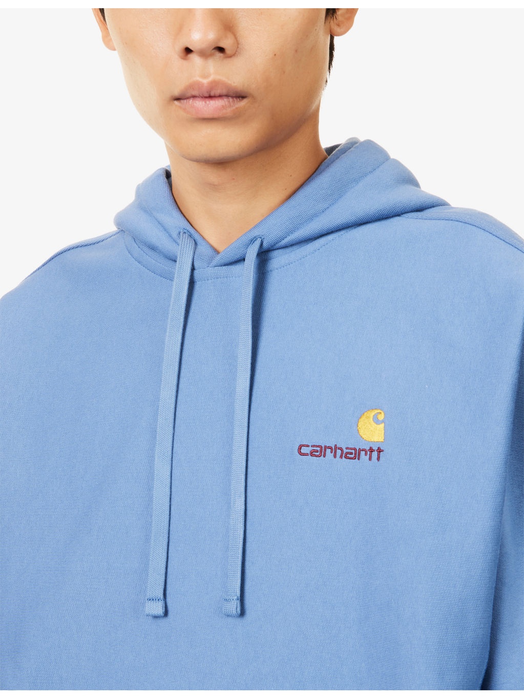 American Script Logo-Embroidered Cotton Hoody - 5