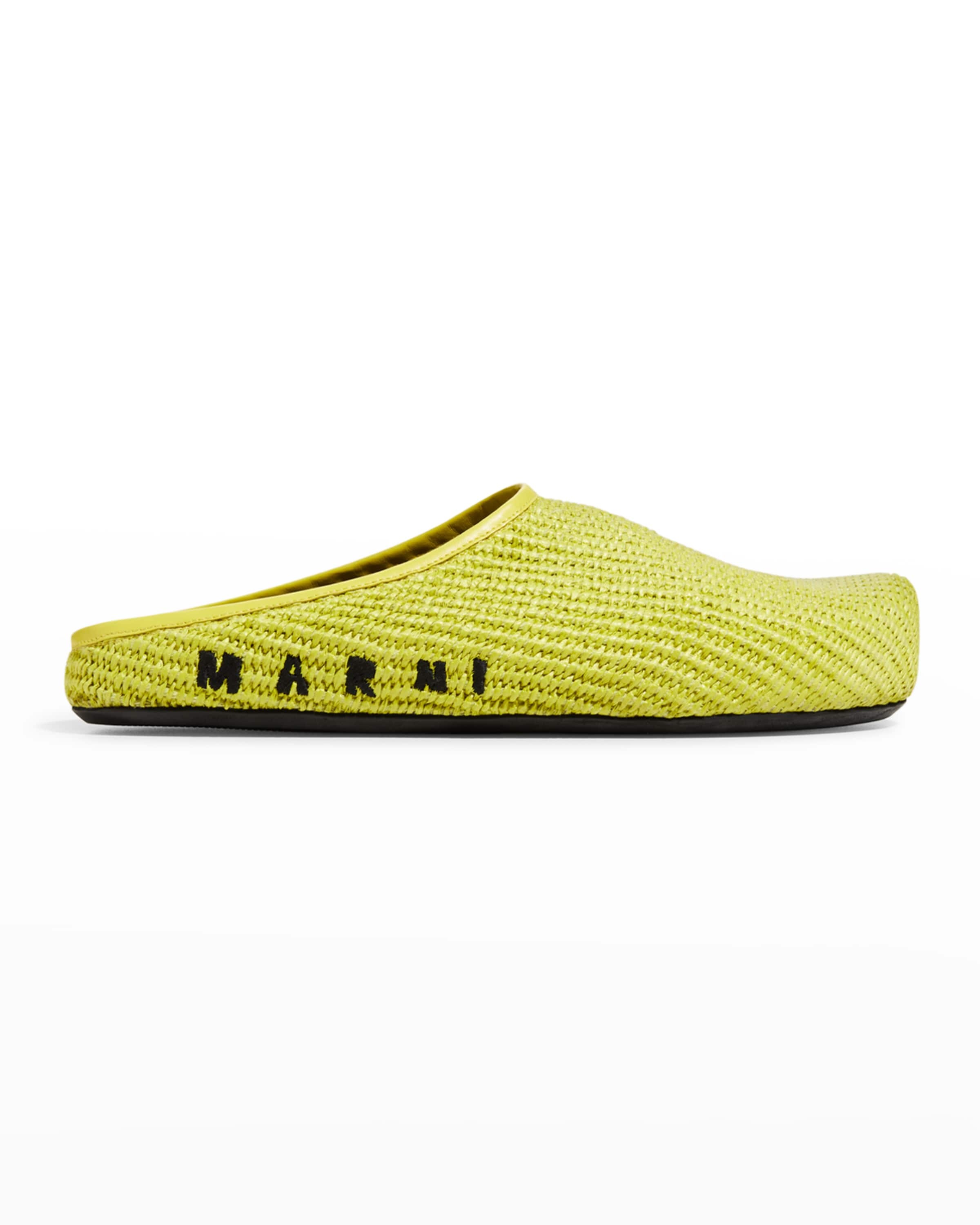 Men's Sabot Raffia Mule Slides - 1