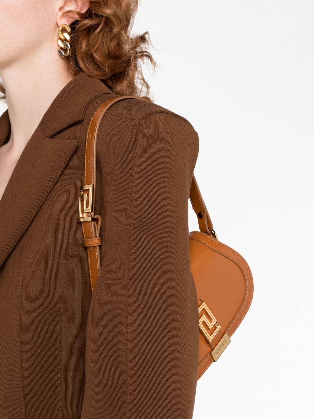 Mini Greca Goddess leather shoulder bag - 3