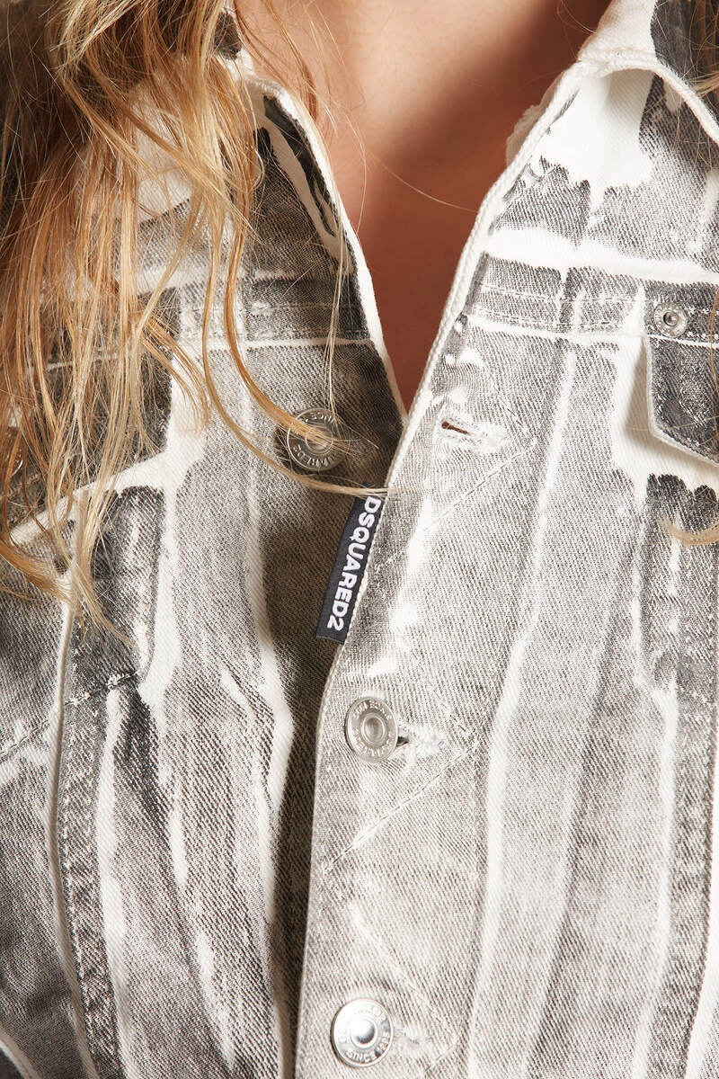 ICON WHITE COAL WASH DENIM JACKET - 6