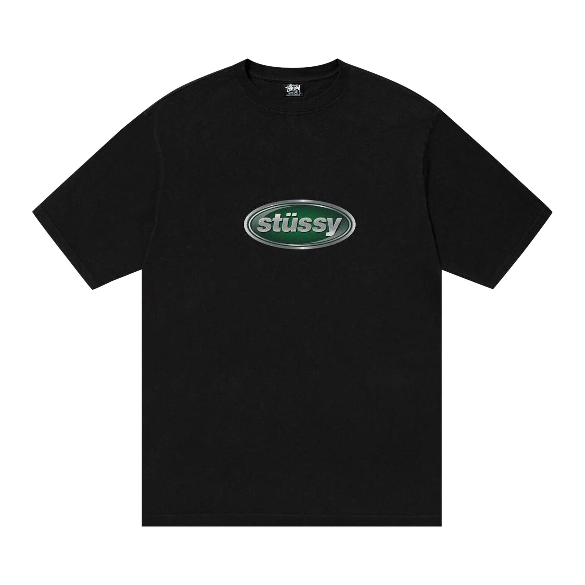 Stussy Emblem Pigment Dyed Tee 'Black' - 1