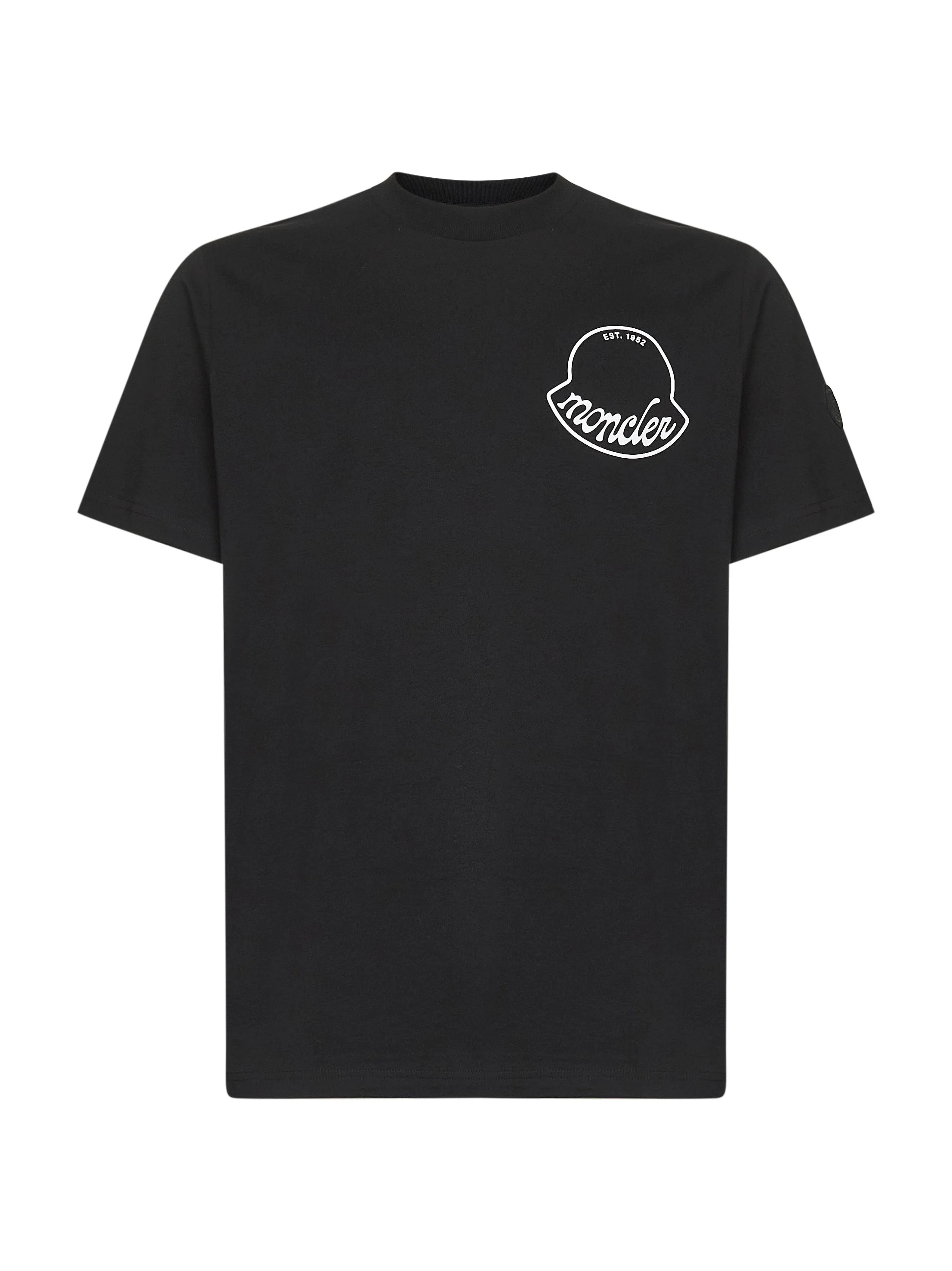Moncler Men Black Cotton Logo T-Shirt - 1