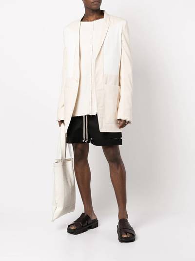 Rick Owens wide-leg panelled drawstring shorts outlook