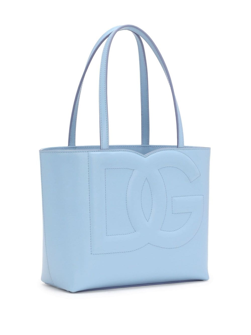 Dg logo small leather tote bag - 4