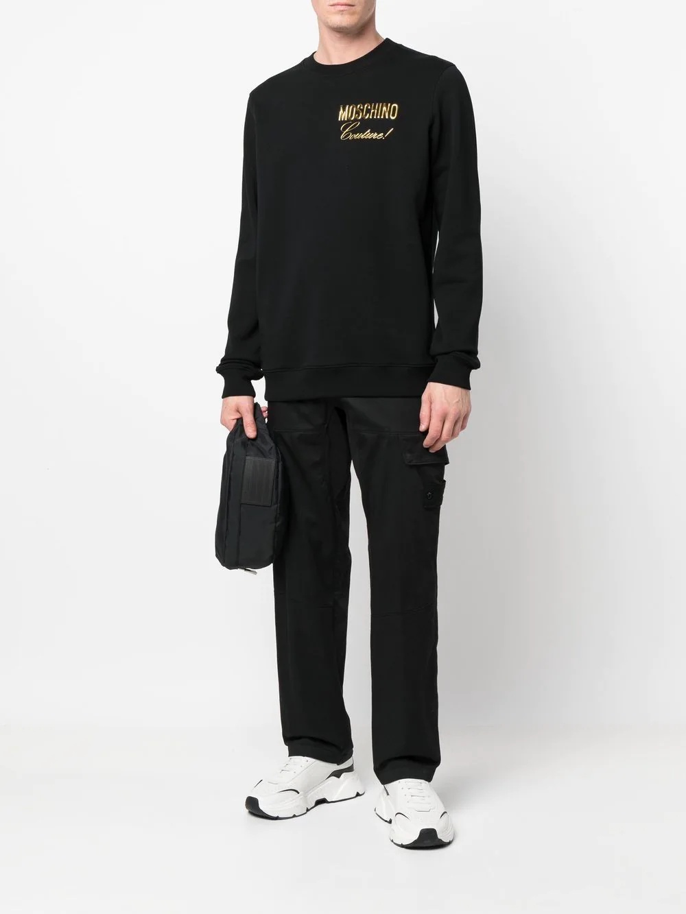 metallic logo-print sweatshirt - 2