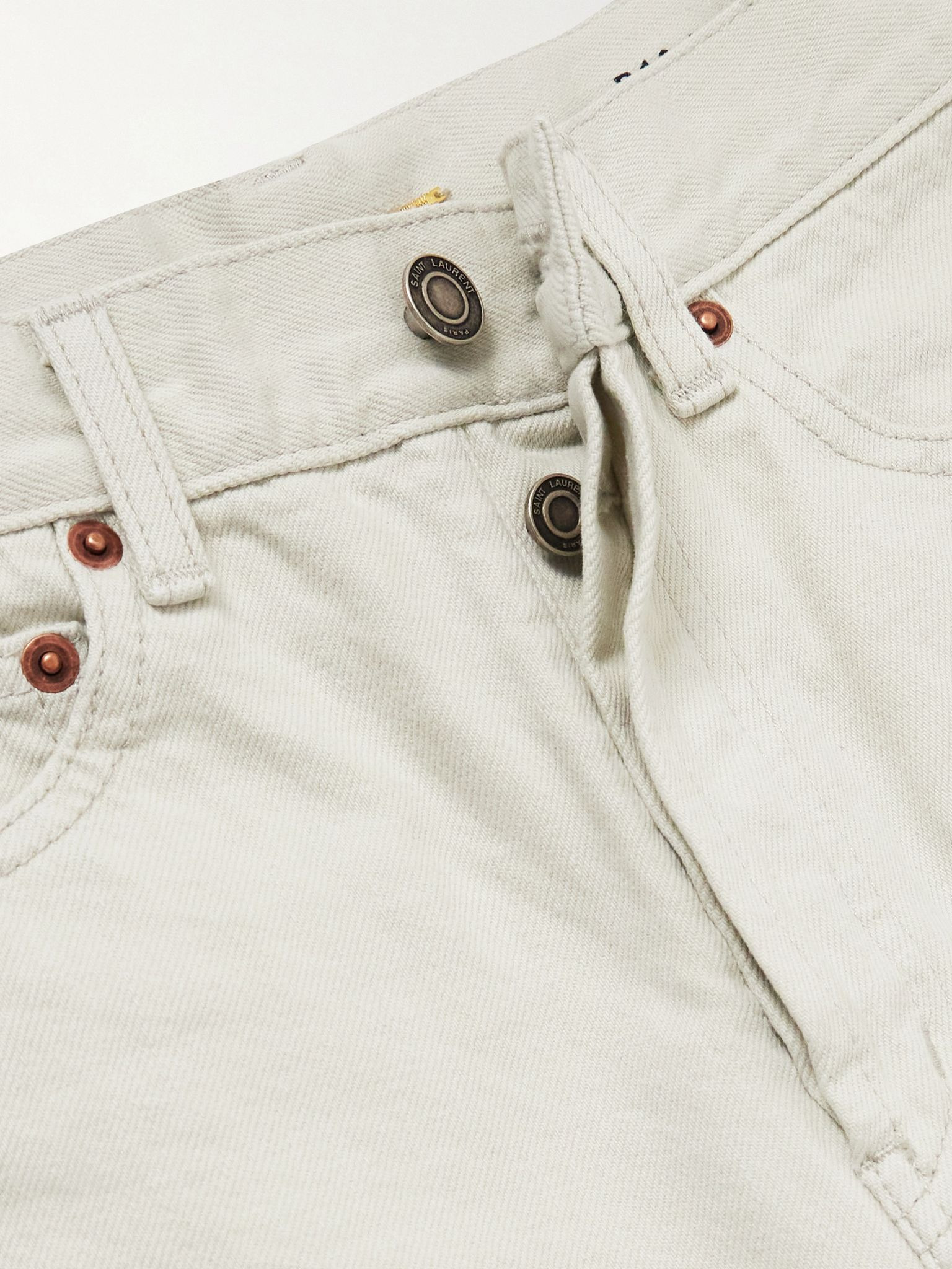 High-rise slim-leg jeans White - 5