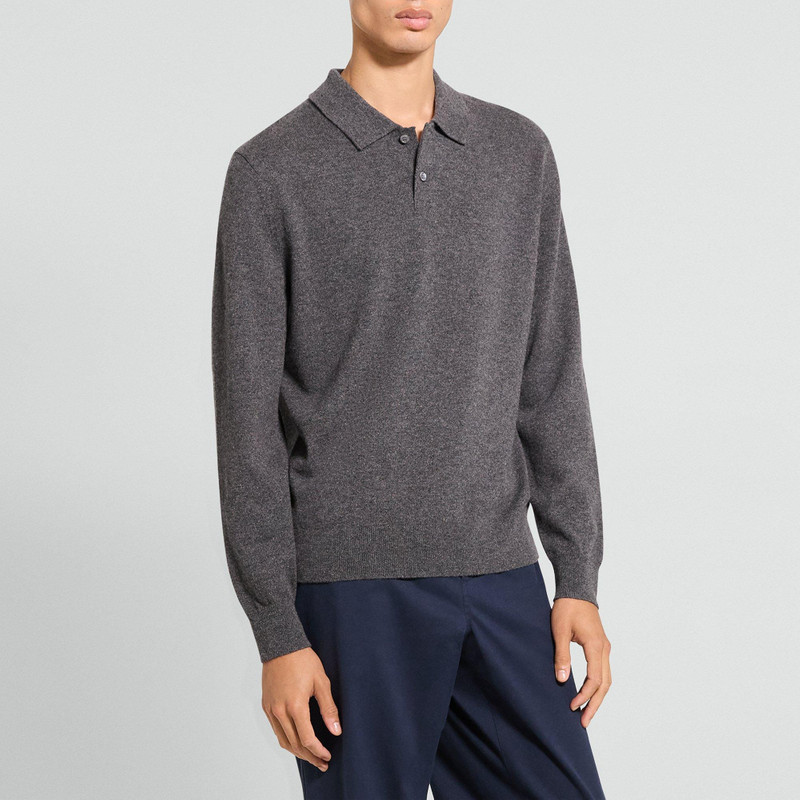 Goris Long-Sleeve Polo Shirt in Cashmere 3