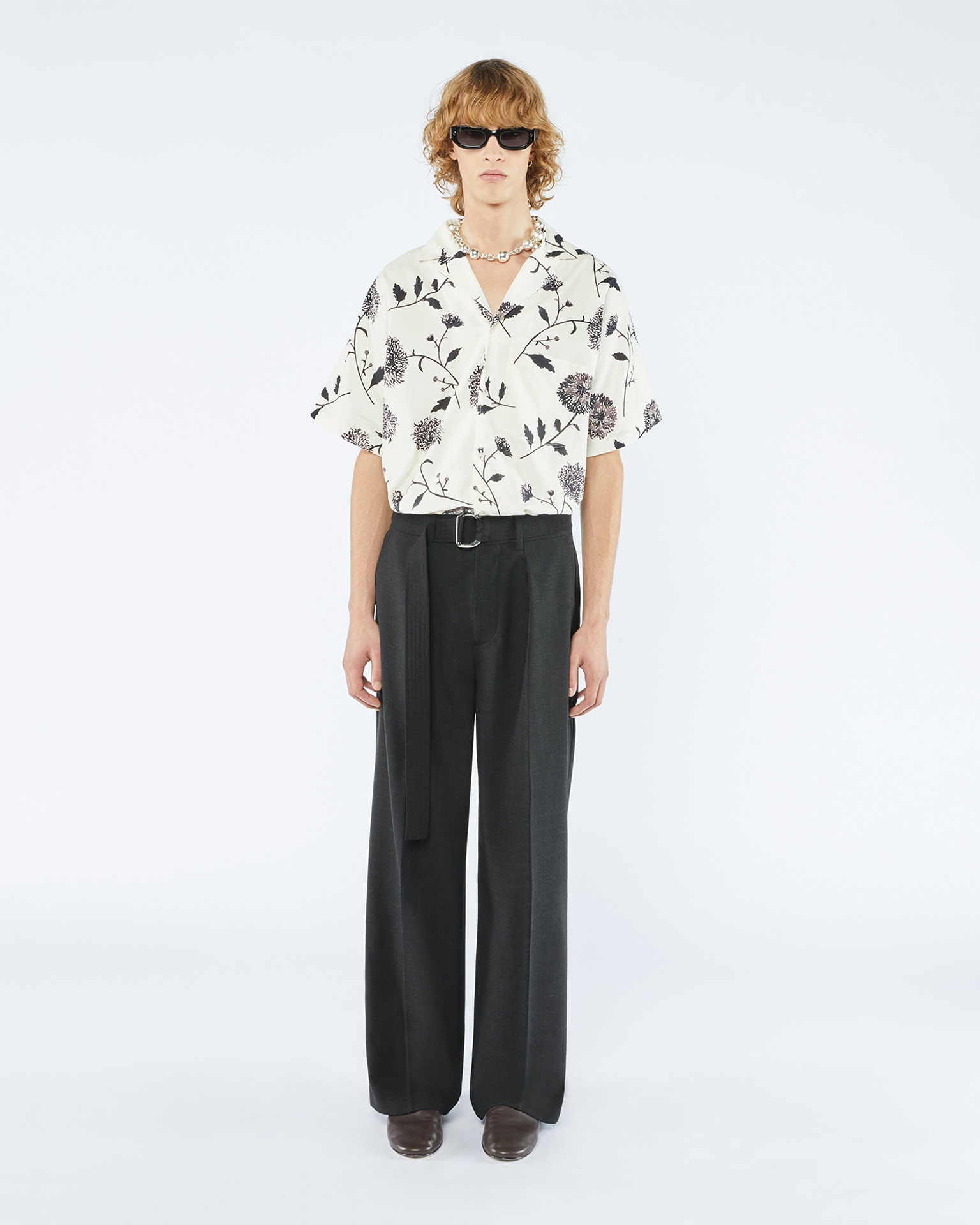 BENTO - Wool-blend pants - Off-black - 2