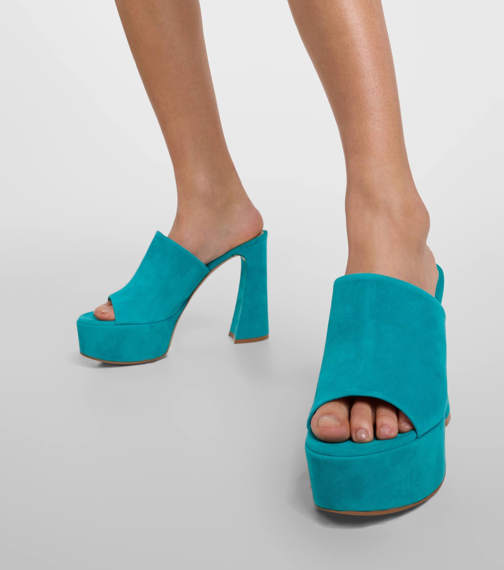 Holly suede platform mules - 4