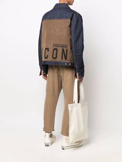 DSQUARED2 panelled denim corduroy jacket outlook