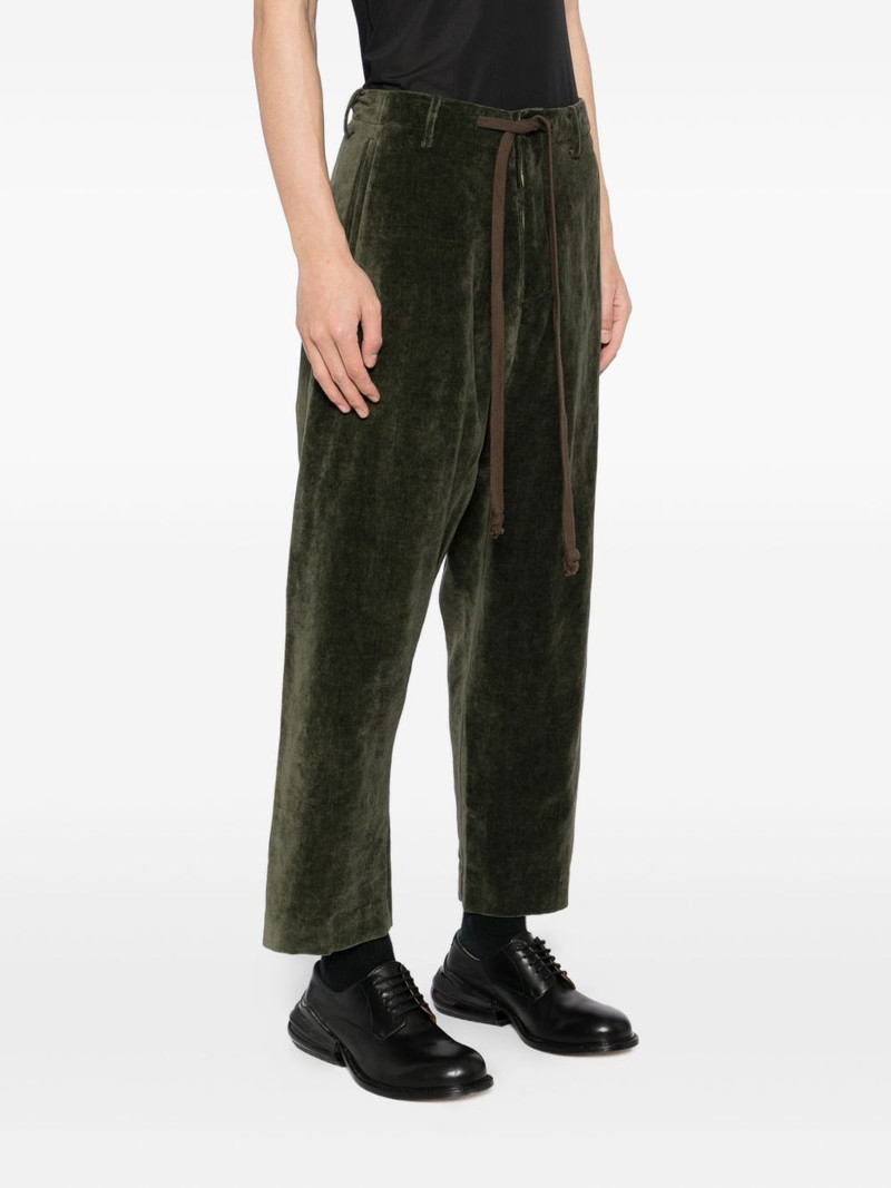 velvet drop-crotch trousers 3