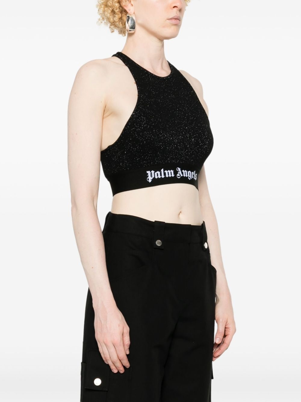 lurex crop top - 3