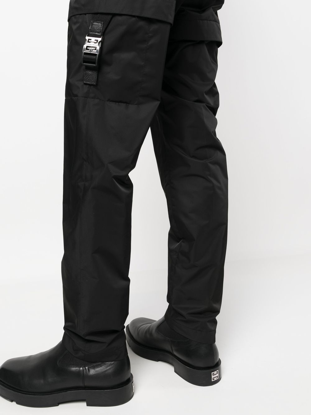 4G-buckle straight-leg cargo trousers - 5