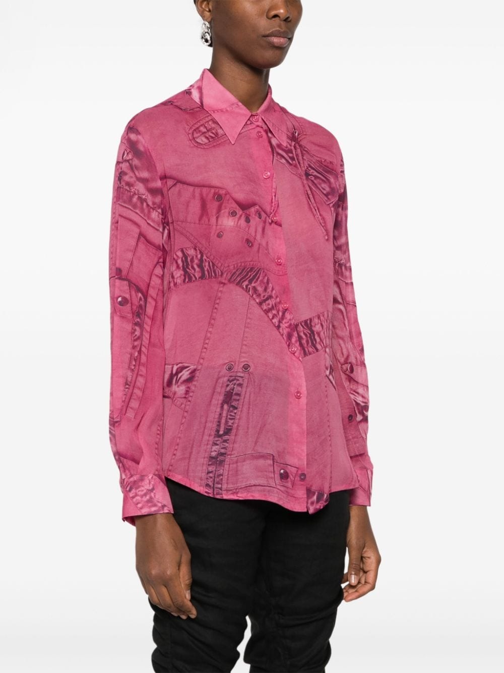 all-over graphic-print shirt - 3