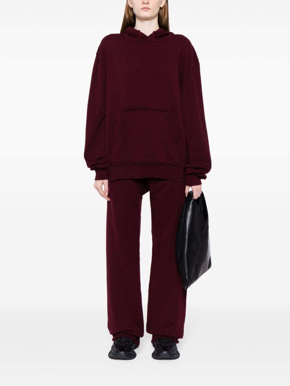 wool-blend flared trousers - 2