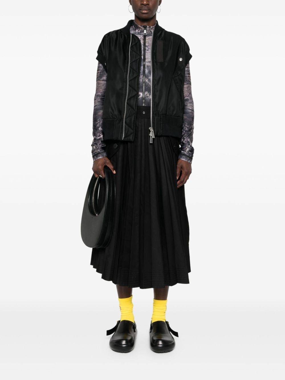 textured pleated gilet - 2