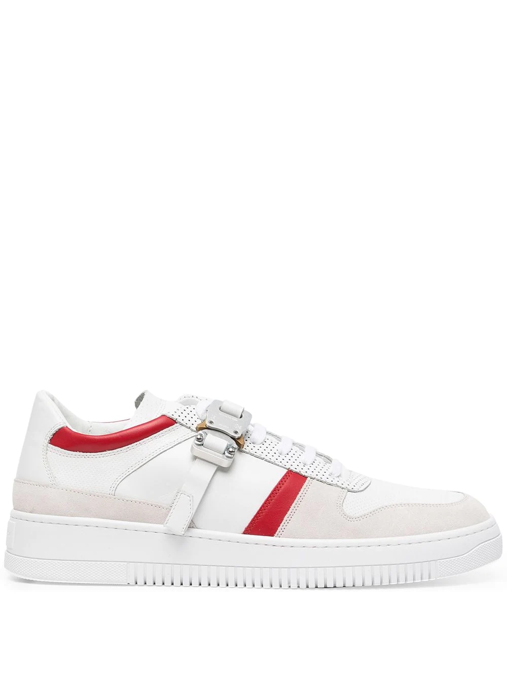 logo-buckle low top sneakers - 1