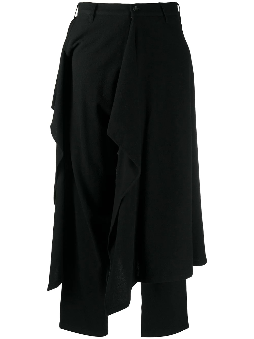 draped panel trousers - 1