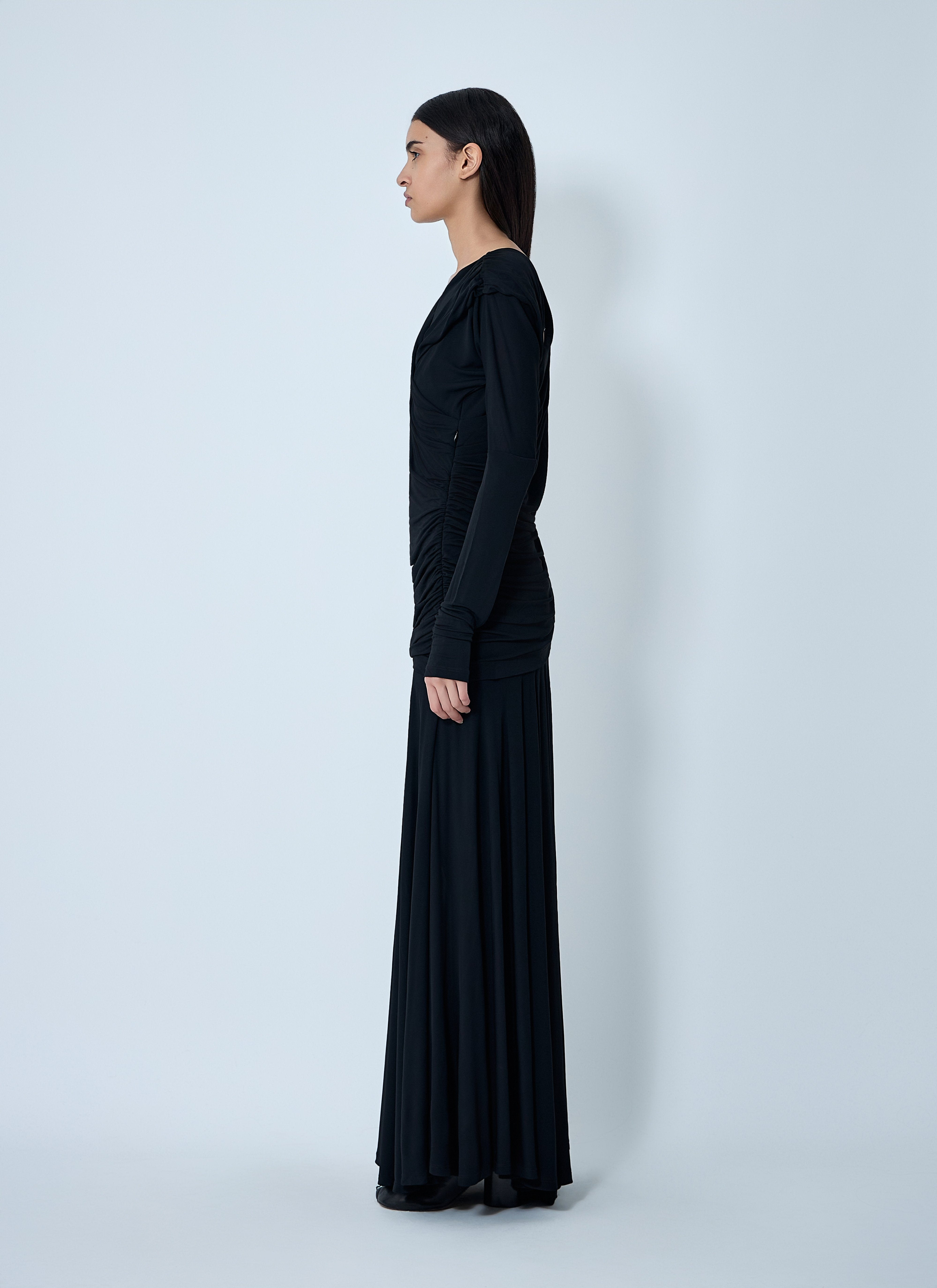 Ganni Women Ruched Maxi Dress - 3