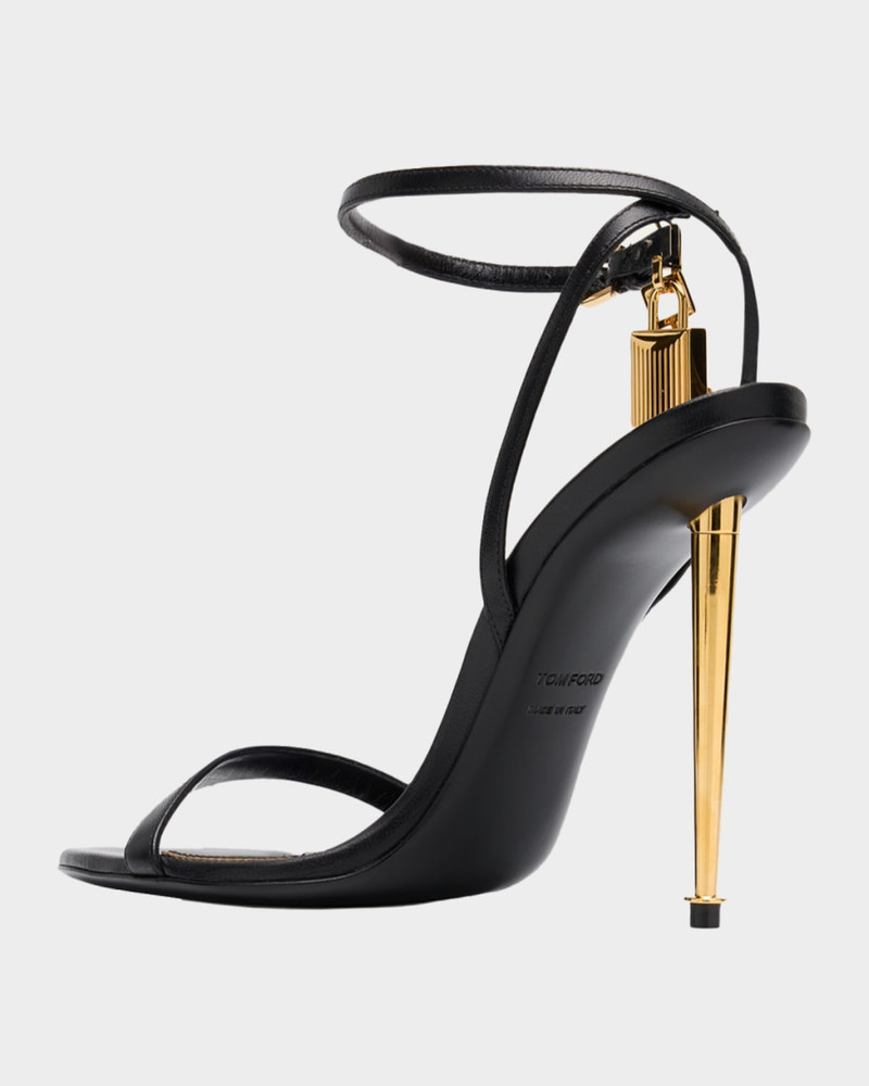 TOM FORD 105mm Lock Goatskin Leather Sandals outlook