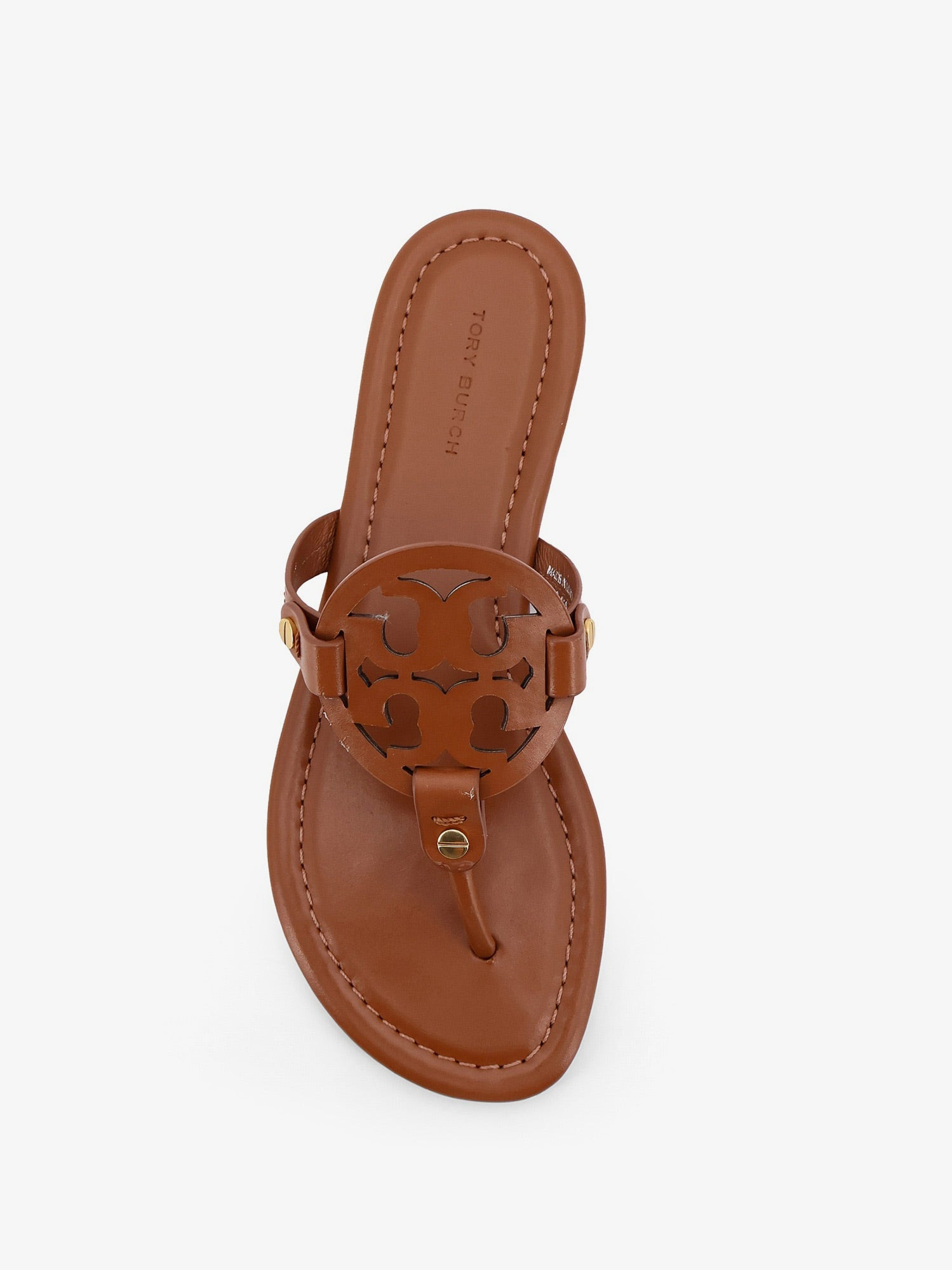TORY BURCH - Tory Burch Miller Leather Thong Sandals - 4