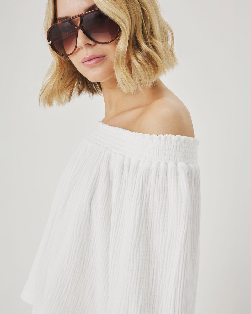 Splendid Ava Gauze Off-Shoulder Top outlook