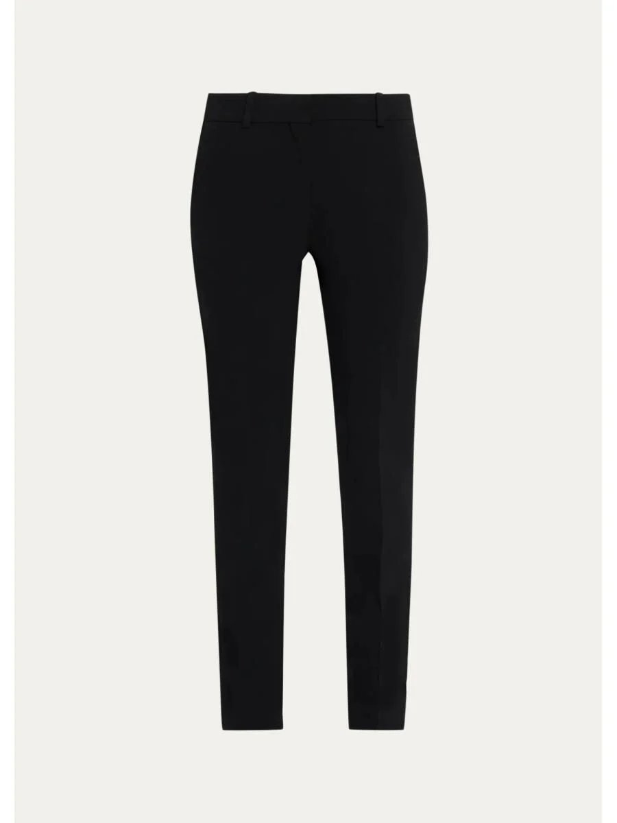 Low-Rise Wool Slim Trousers - 1