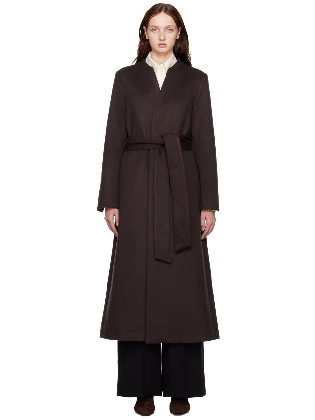 Brown Minimal Coat - 1