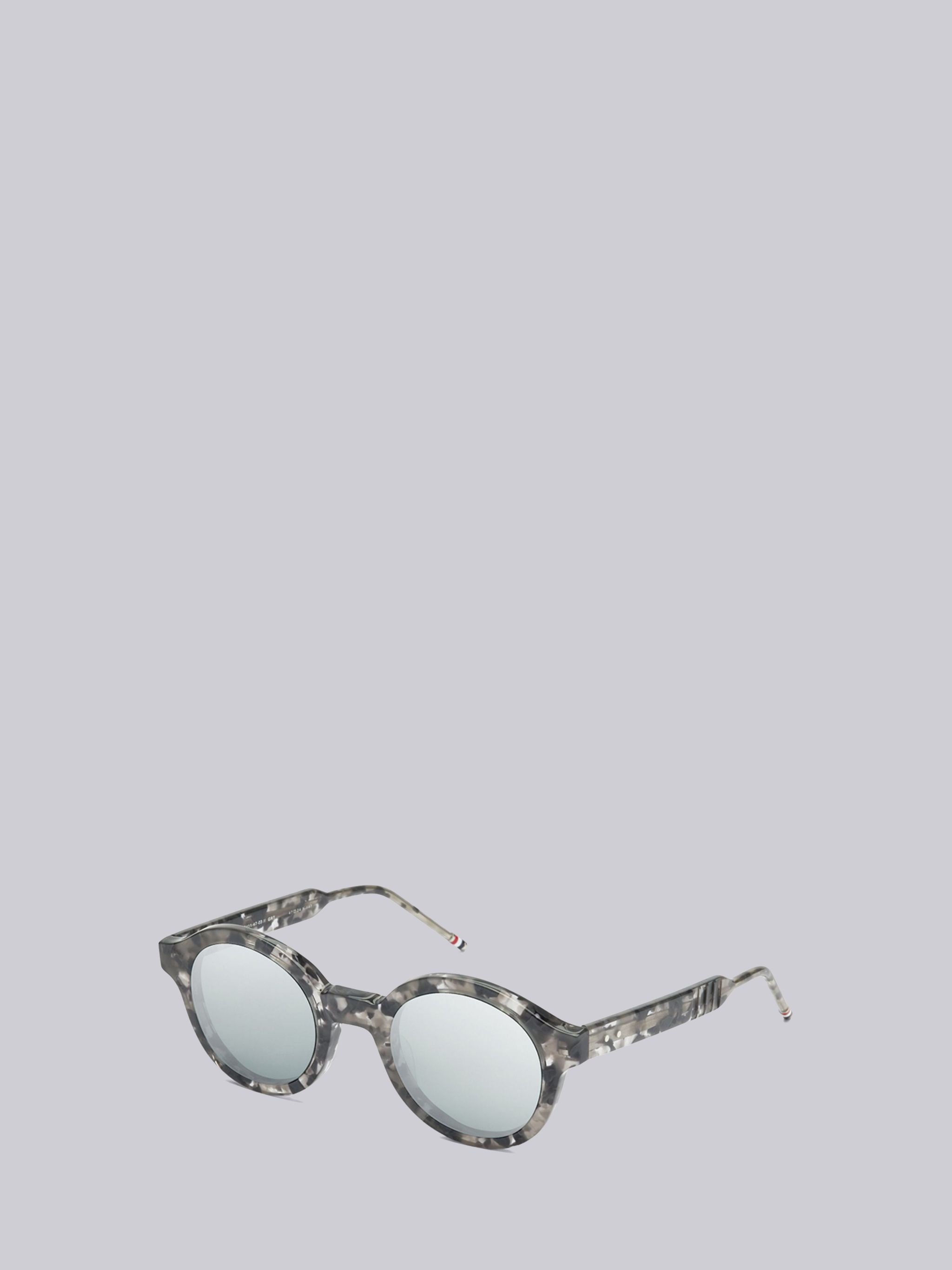 Round Grey Tortoise Sunglasses - 1