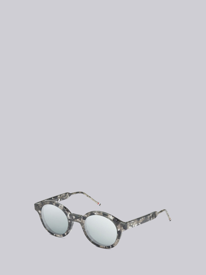 Round Grey Tortoise Sunglasses 1