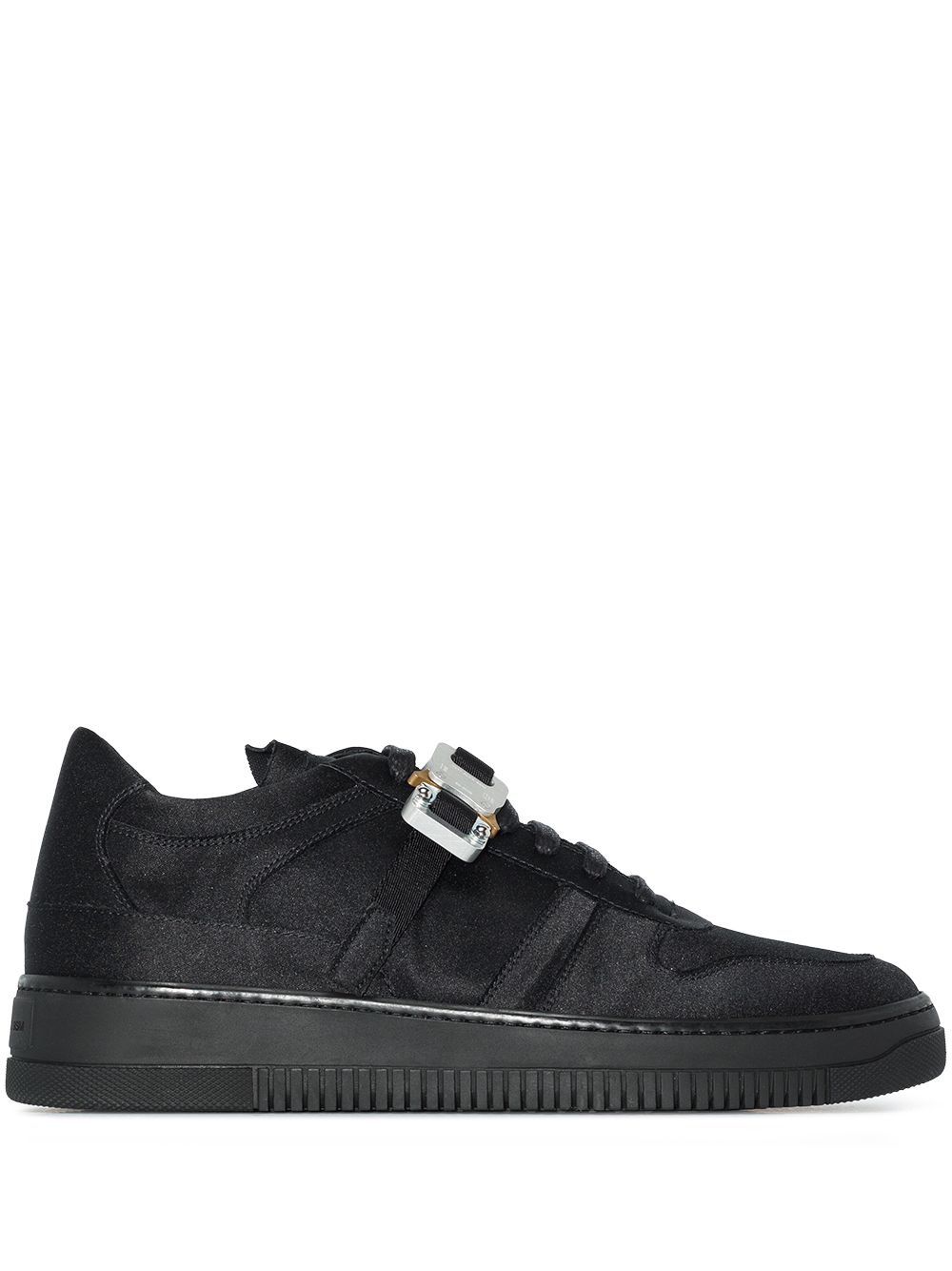 satin buckle low-top sneakers - 1