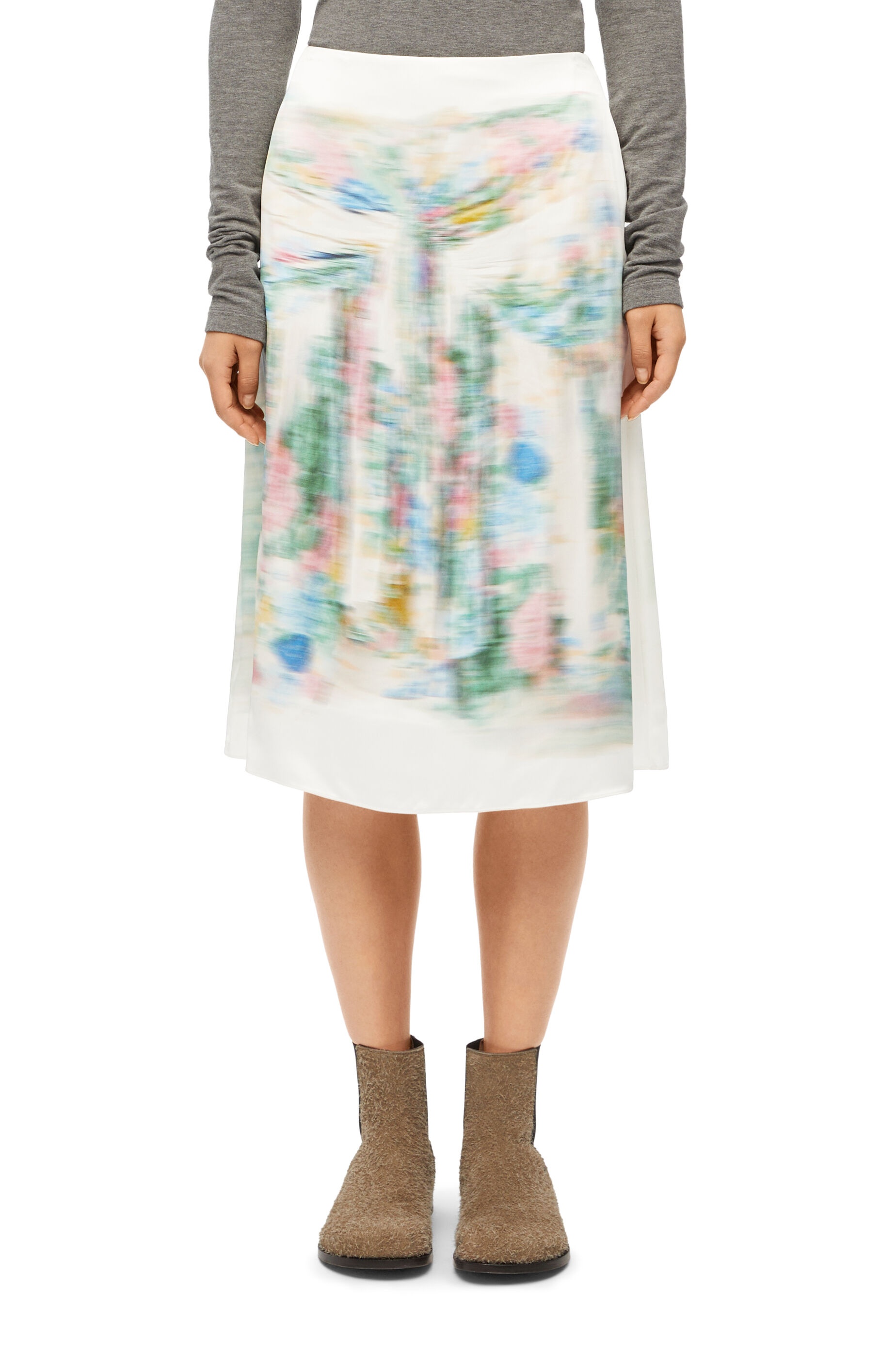 Skirt in viscose and silk - 3