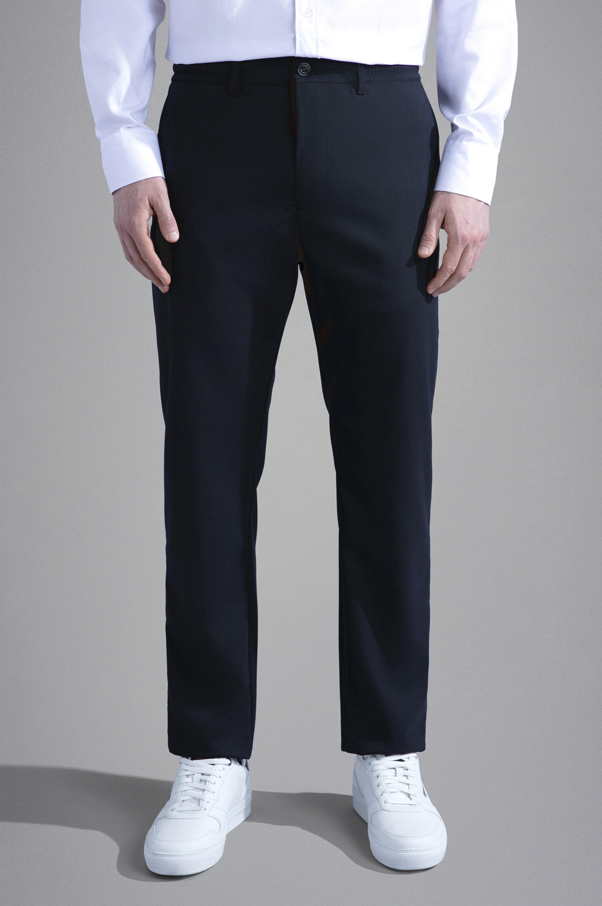 WOOL TECHNICAL FABRIC TROUSERS - 6