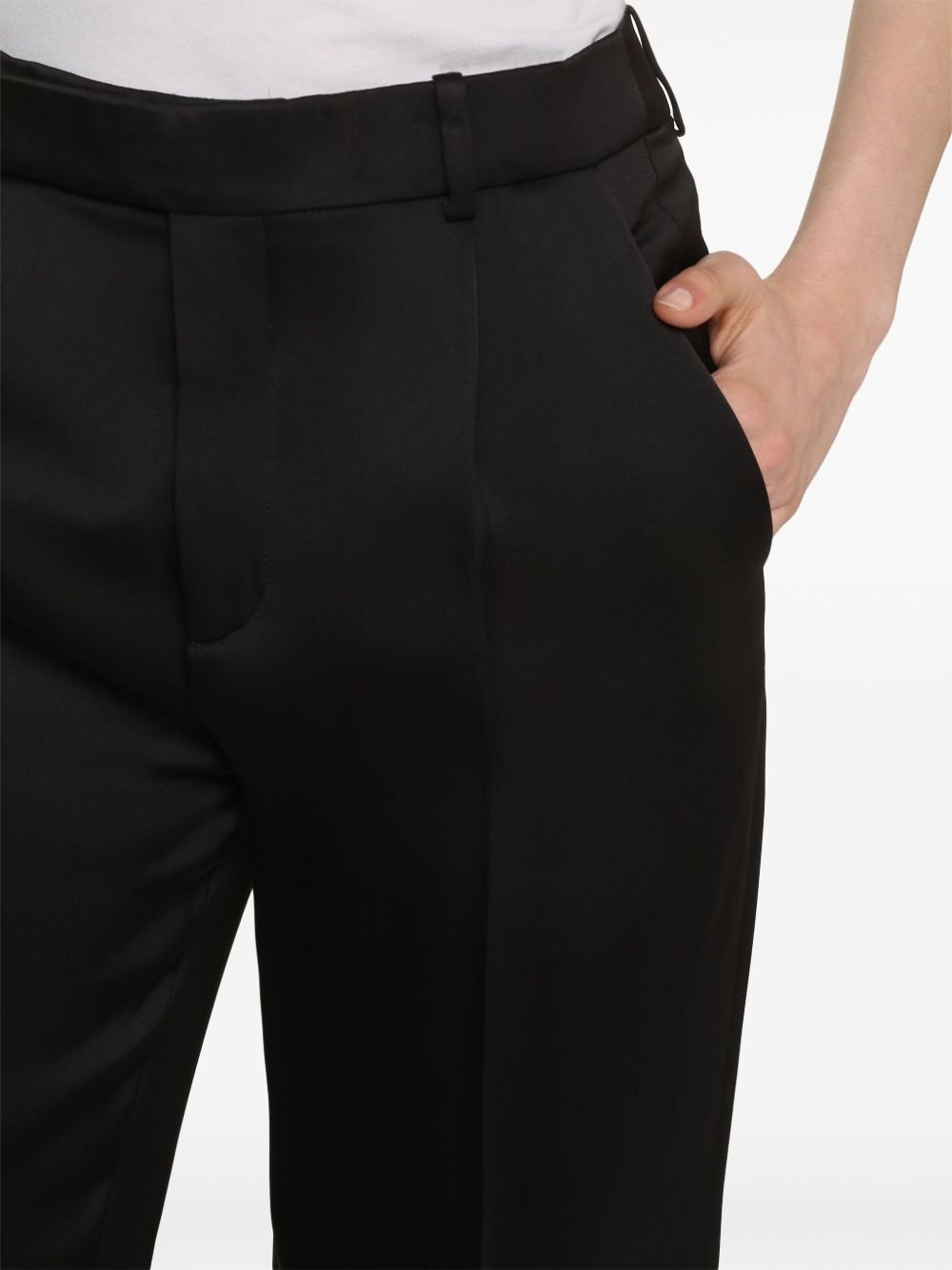 pleat-detailing straight-let trousers - 4