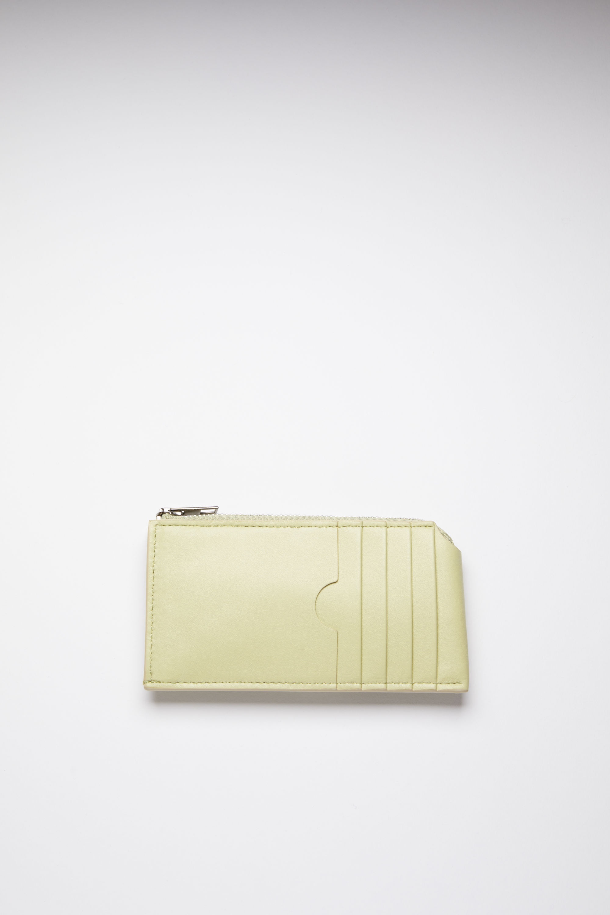 Zippered card wallet - Dusty green - 3