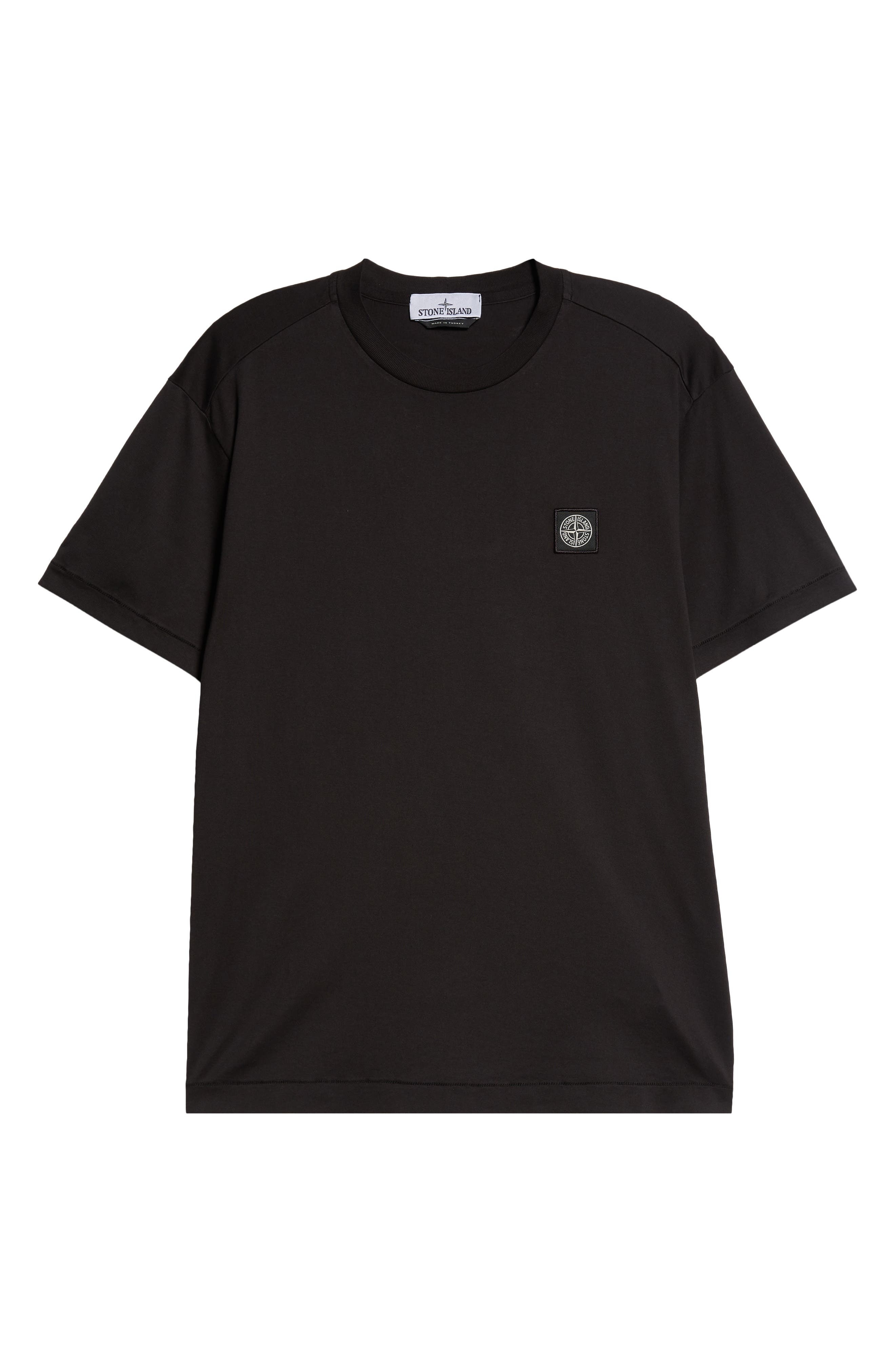 Stone Island Logo Patch Cotton T-Shirt in Black at Nordstrom - 5