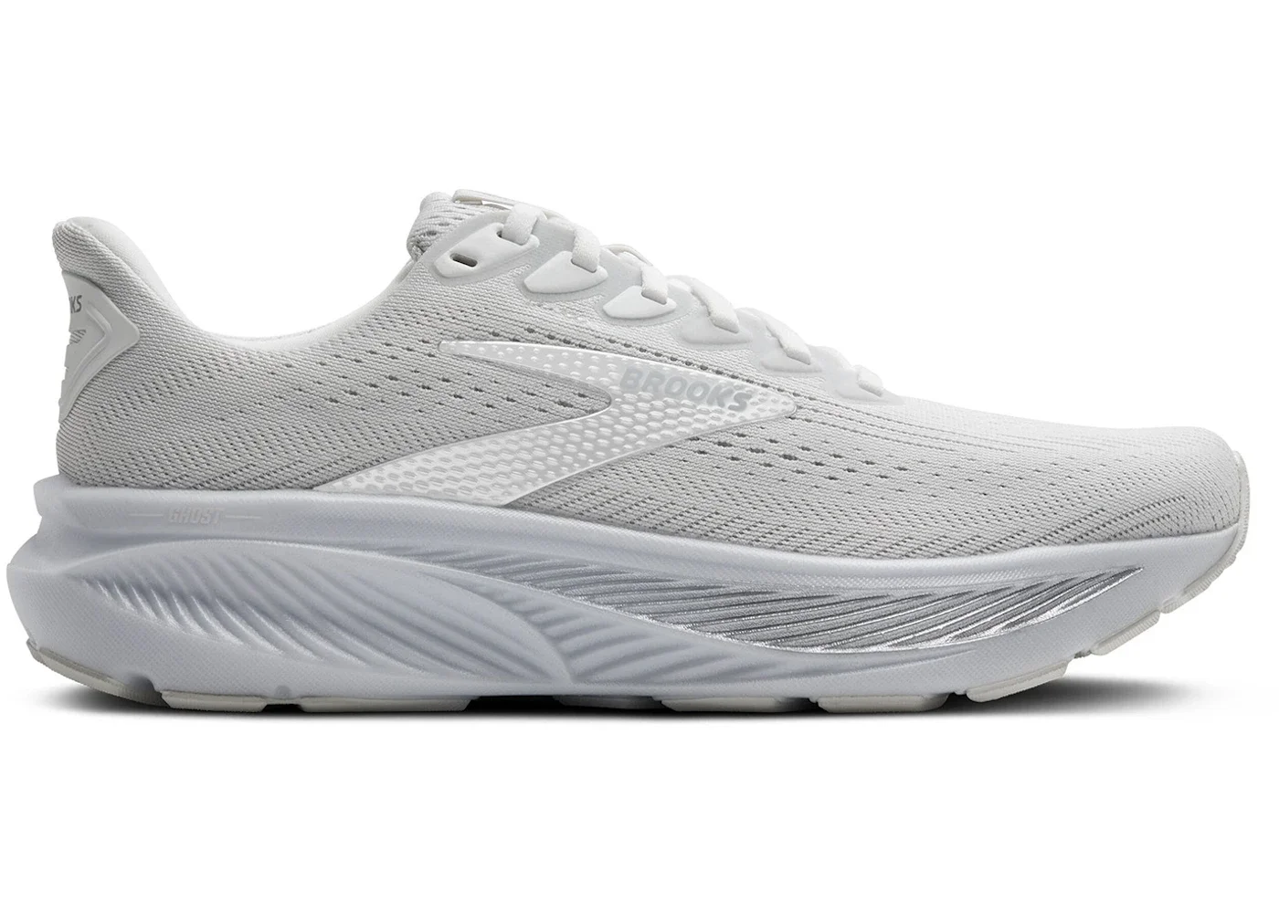 Brooks Ghost 17 White Grey (Women's) - 1