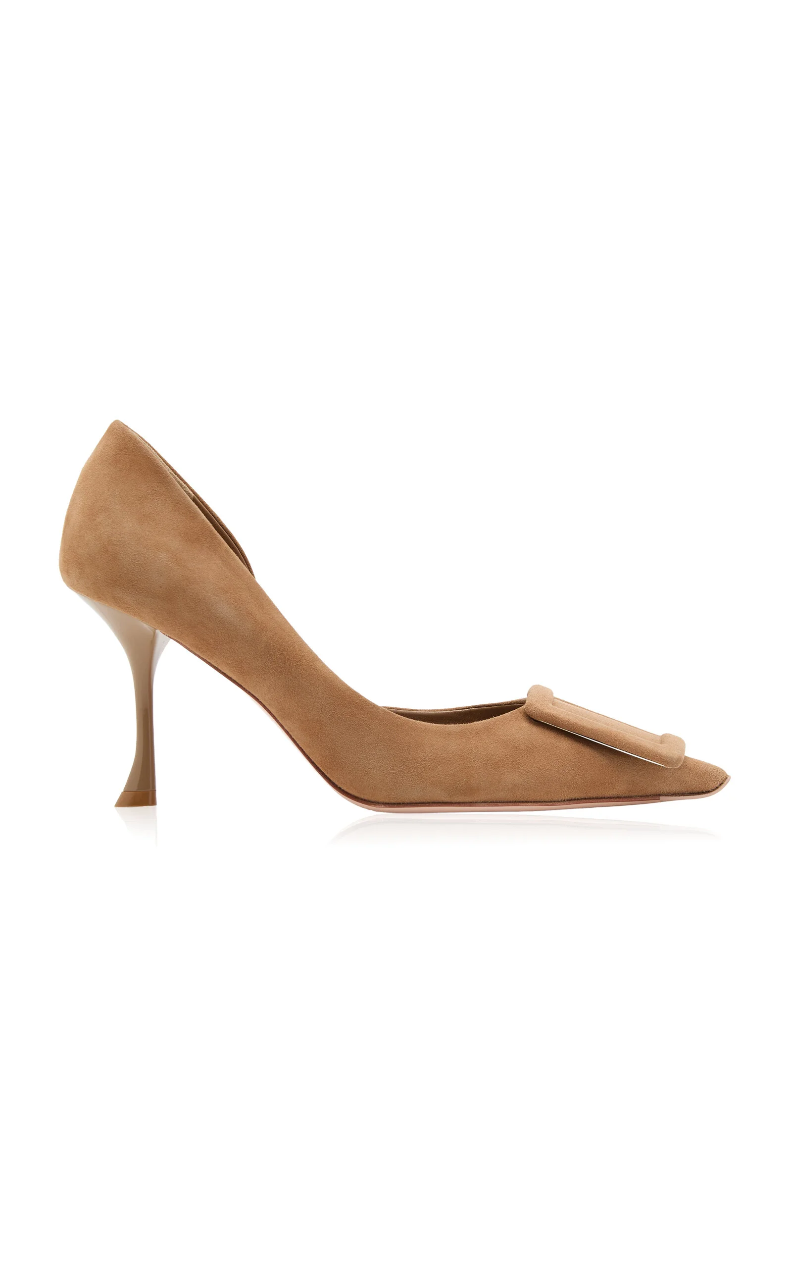 Viv Buckled Suede d'Orsay Pumps brown - 1