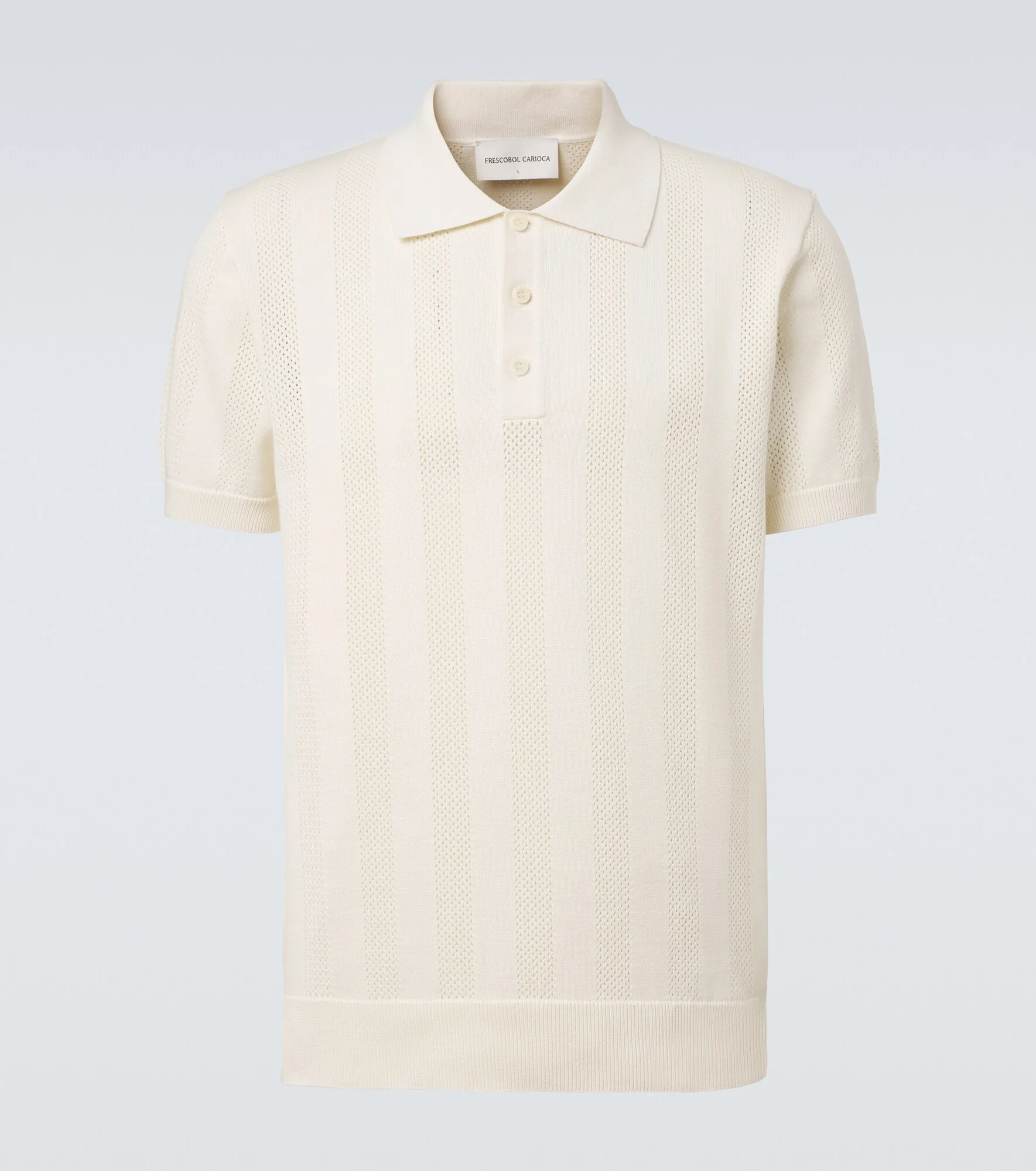 Vidal striped cotton jacquard polo shirt - 1