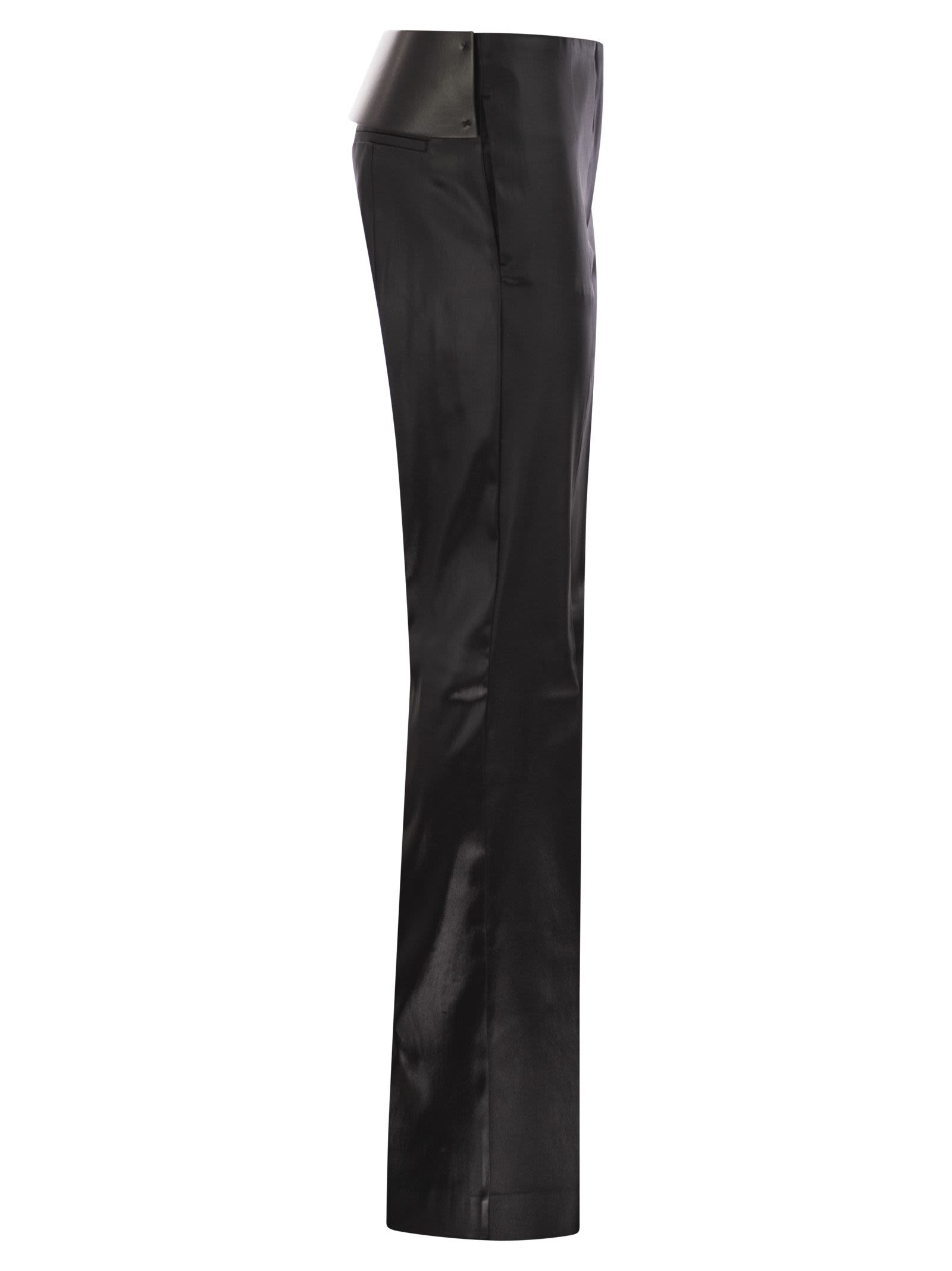 Sportmax Women Adepto - Satin Slim Fit Trousers - 3