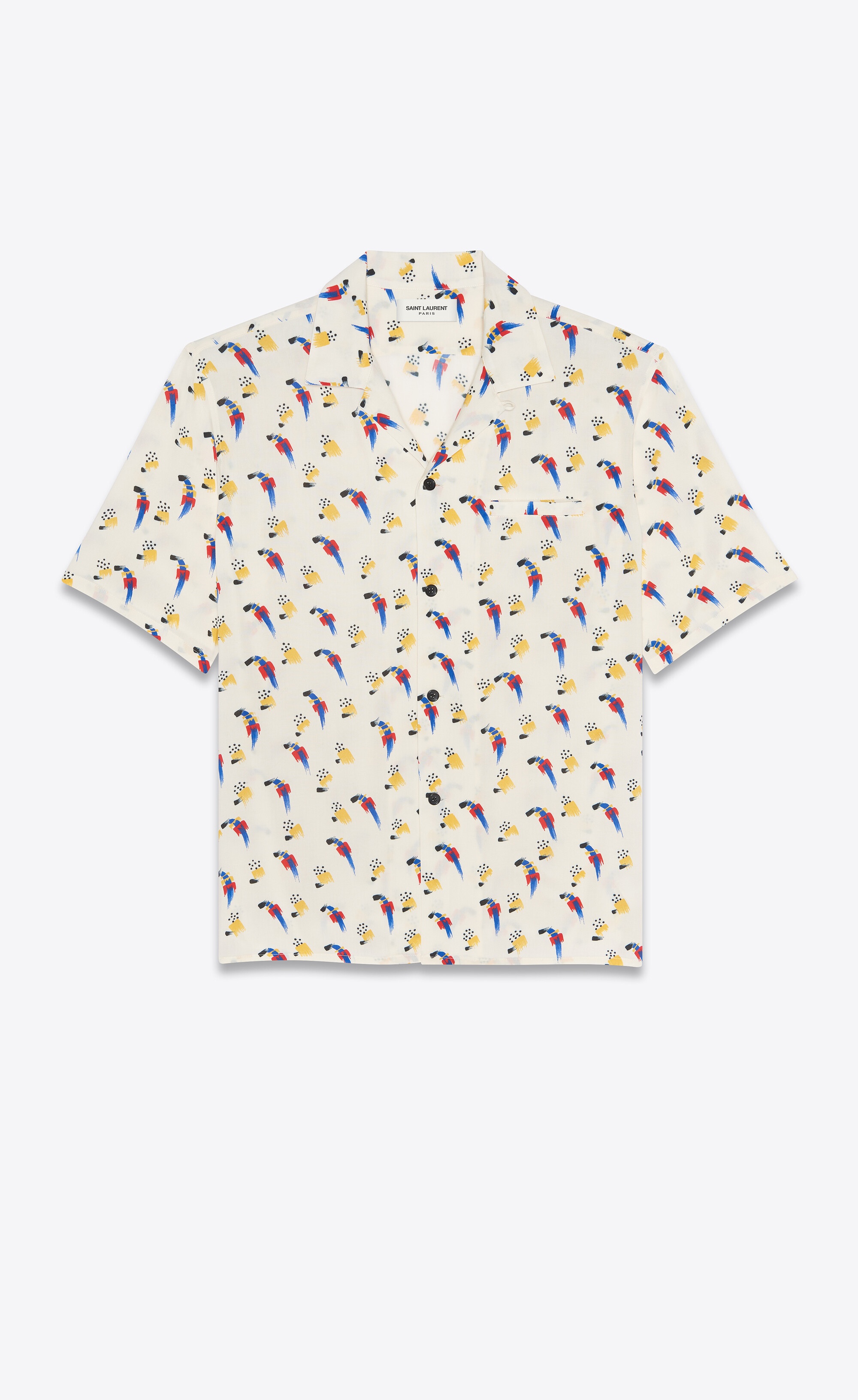 shark-collar shirt in "coup de pinceau" print - 2