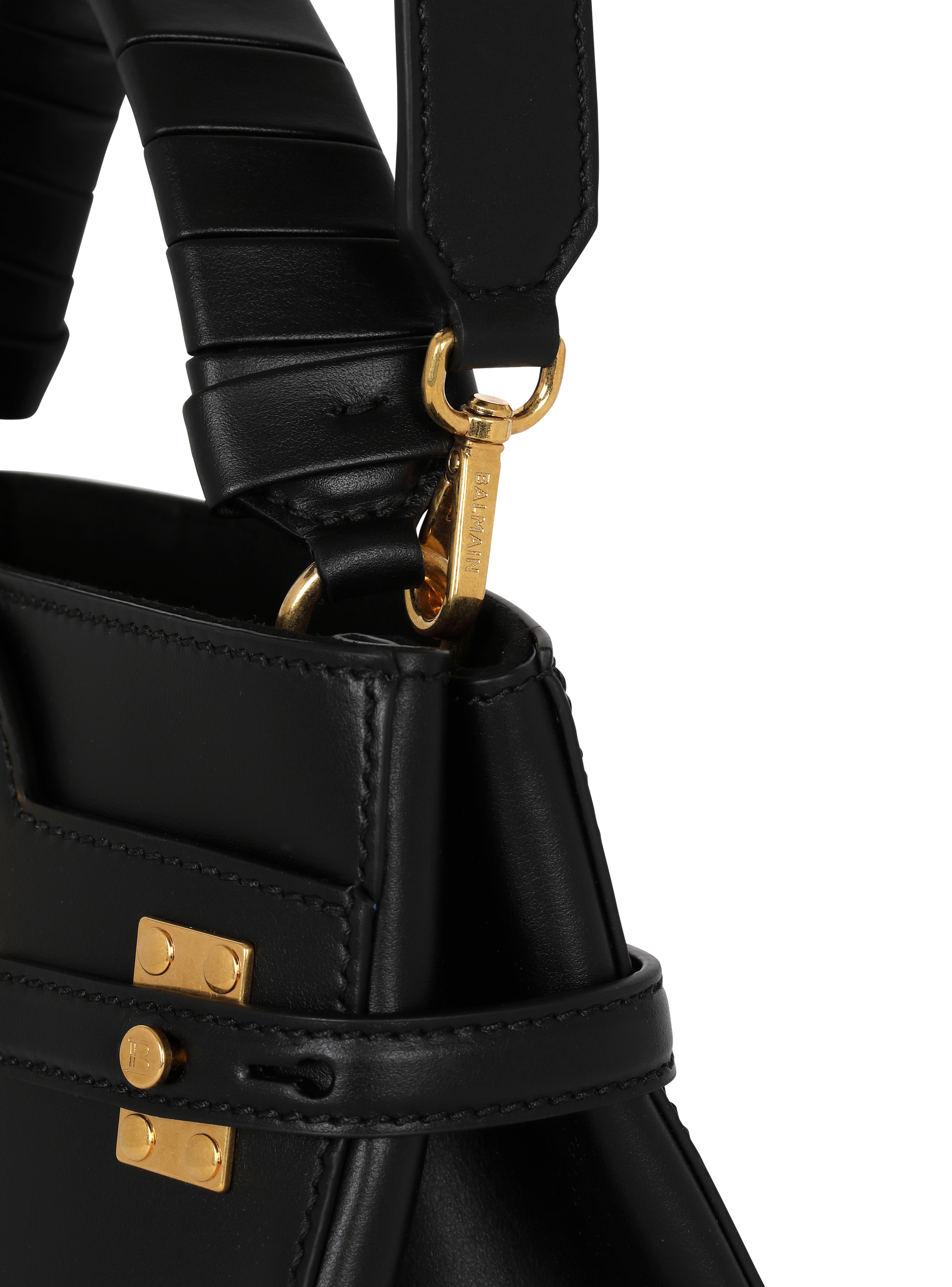 Balmain B-Buzz 22 Top Handle leather bag | REVERSIBLE