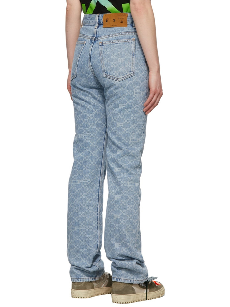 Blue Monogram Cool Baggy Jeans 3